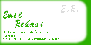 emil rekasi business card